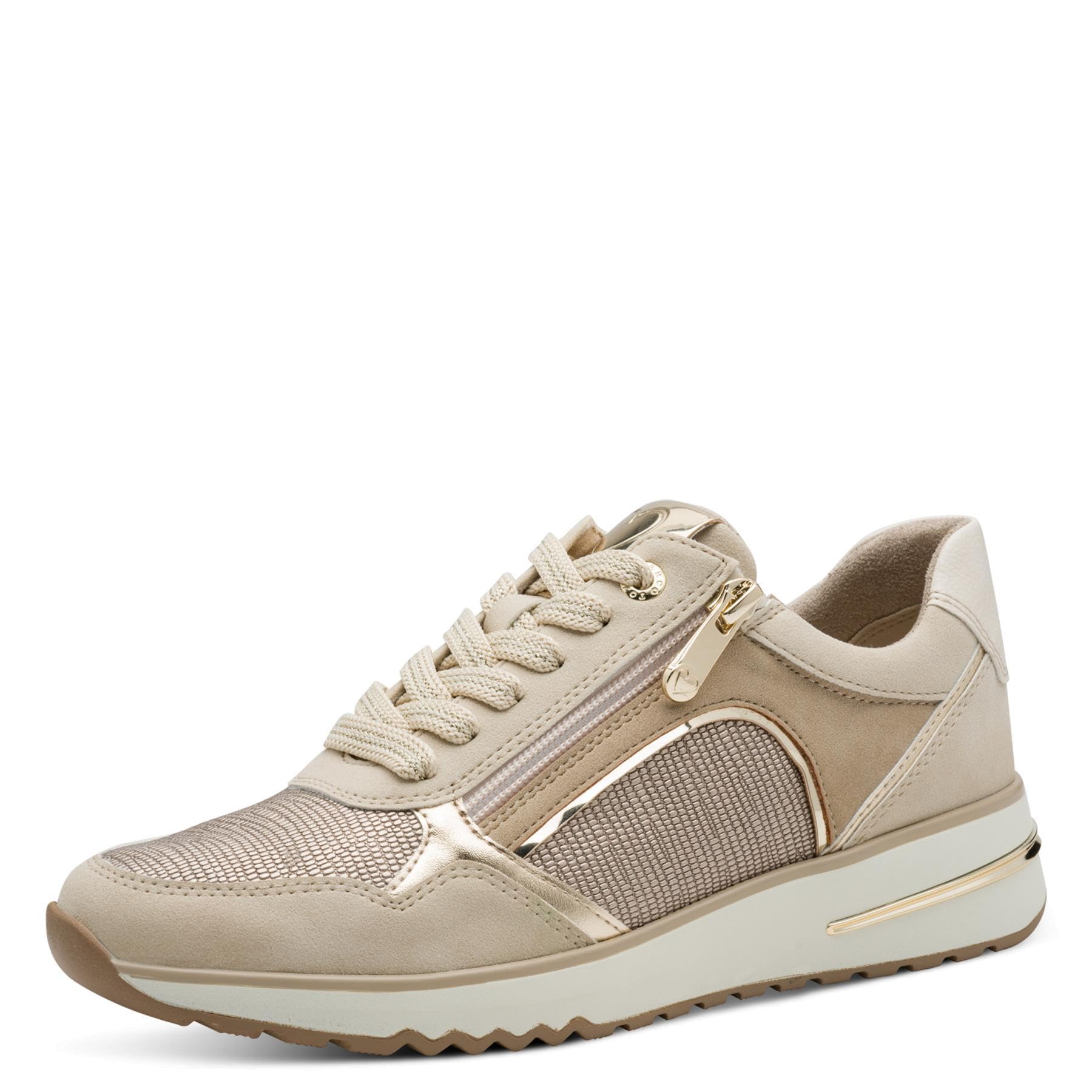MARCO TOZZI Women's 2-23703-45 Trainers, Cream Comb, 8.5 UK