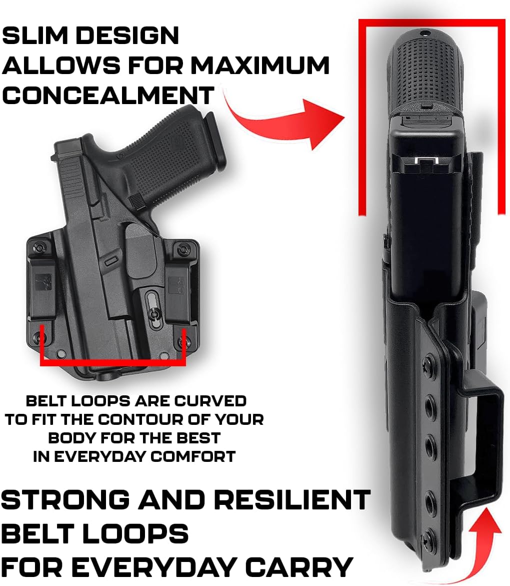 Springfield Hellcat Holster - OWB Holster for Concealed Carry/Custom fit to Your Gun - Springfield Armory - Outside the Waistband - Comfort and Concealment - EDC