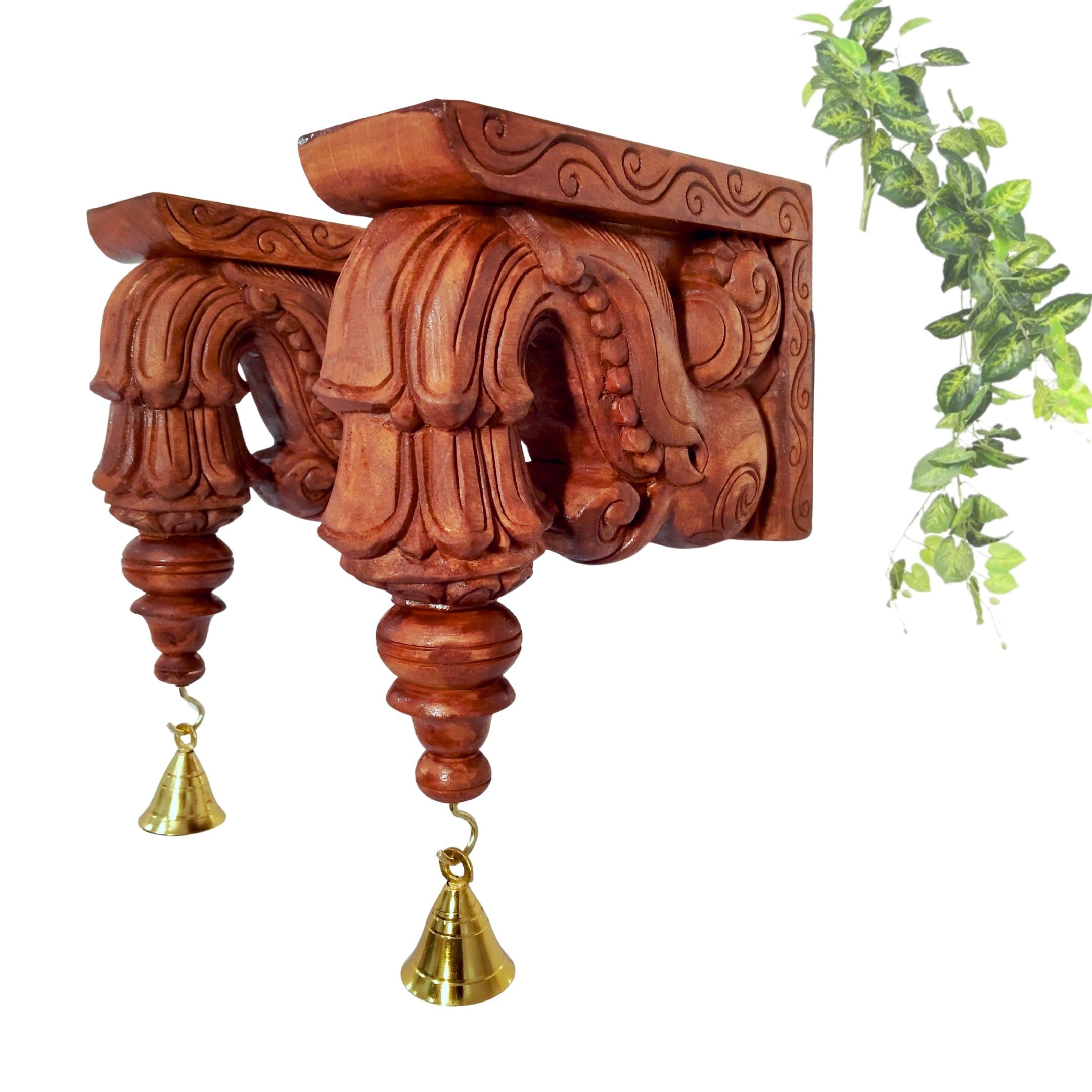 JLine Arts Wooden Wall Bracket Bodhil Pair 9 Inch | Yali Design