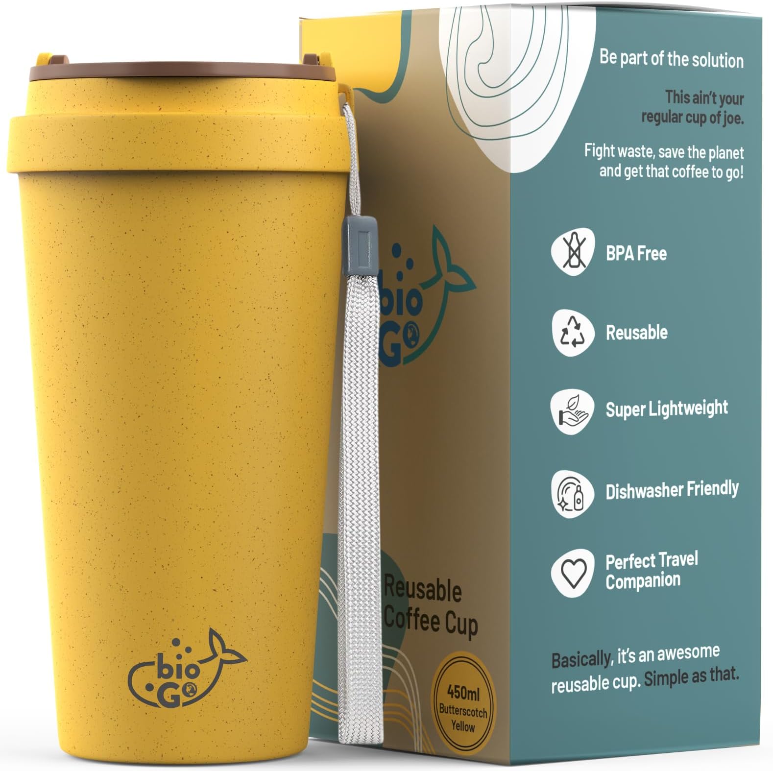 Circular and Co Leakproof Reusable Coffee Cup 12oz/340ml The World's
