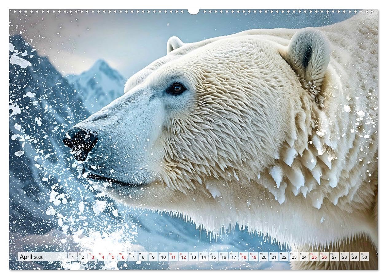 Im magischen Land der Eisbären (hochwertiger Premium Wandkalender 2026 DIN A2 quer), Kunstdruck in Hochglanz: Zauberhafte Bilder von Polarbären in ... Welt im ewigen Eis (CALVENDO Tiere)