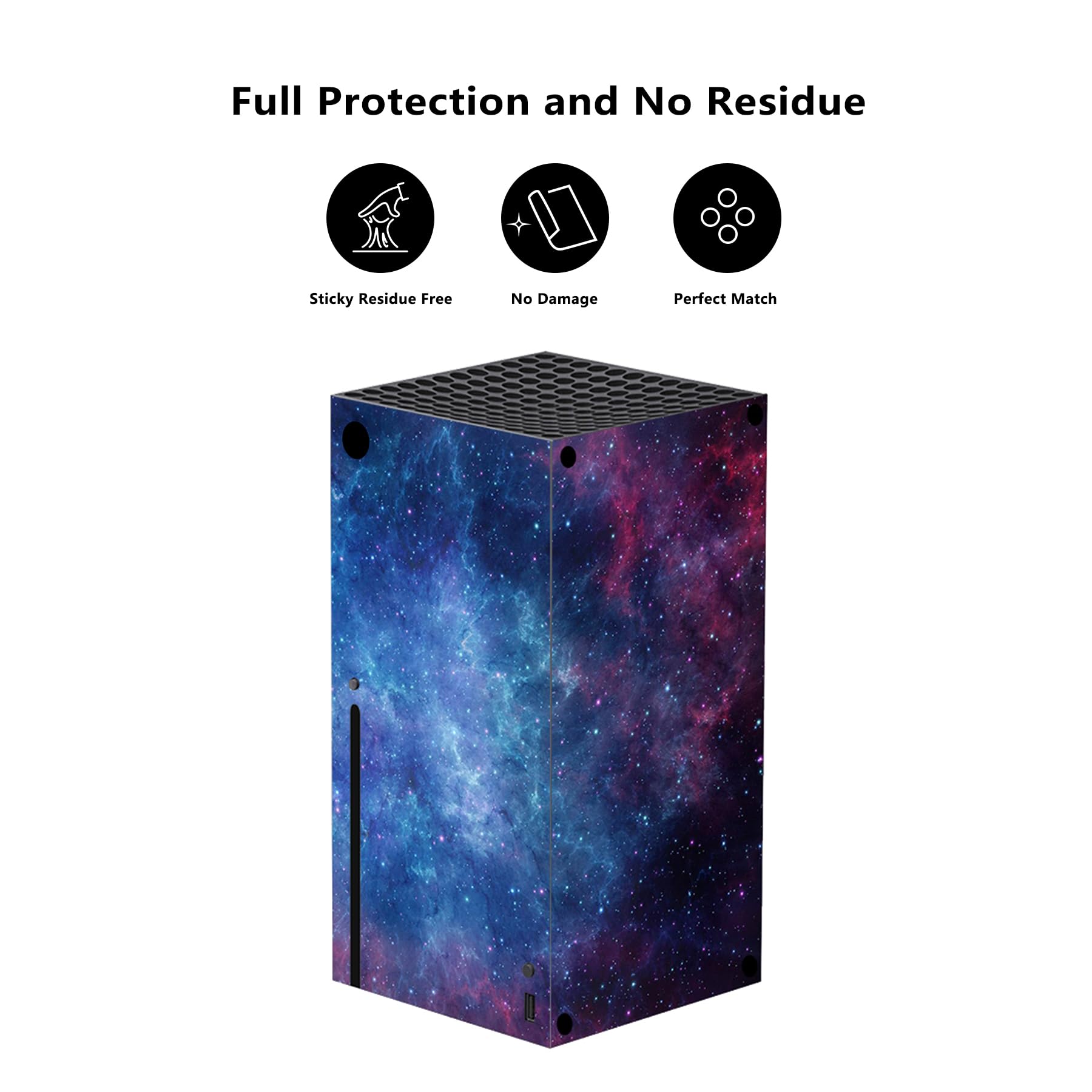 PlayVital Magic Sky Custom Vinyl Skins for Xbox Series X, Wrap Decal Cover Stickers for Xbox Series X Console Controller - 3