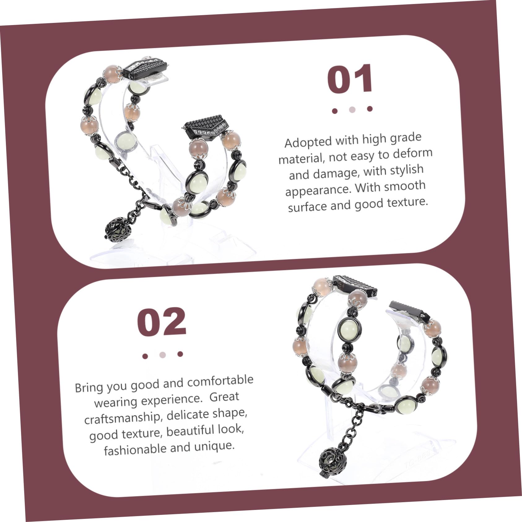 2 Piezas Correa de Perlas para Watch Active Pulsera Decorativa Resistente y Fácil de Cambiar Elegante y Cómodo
