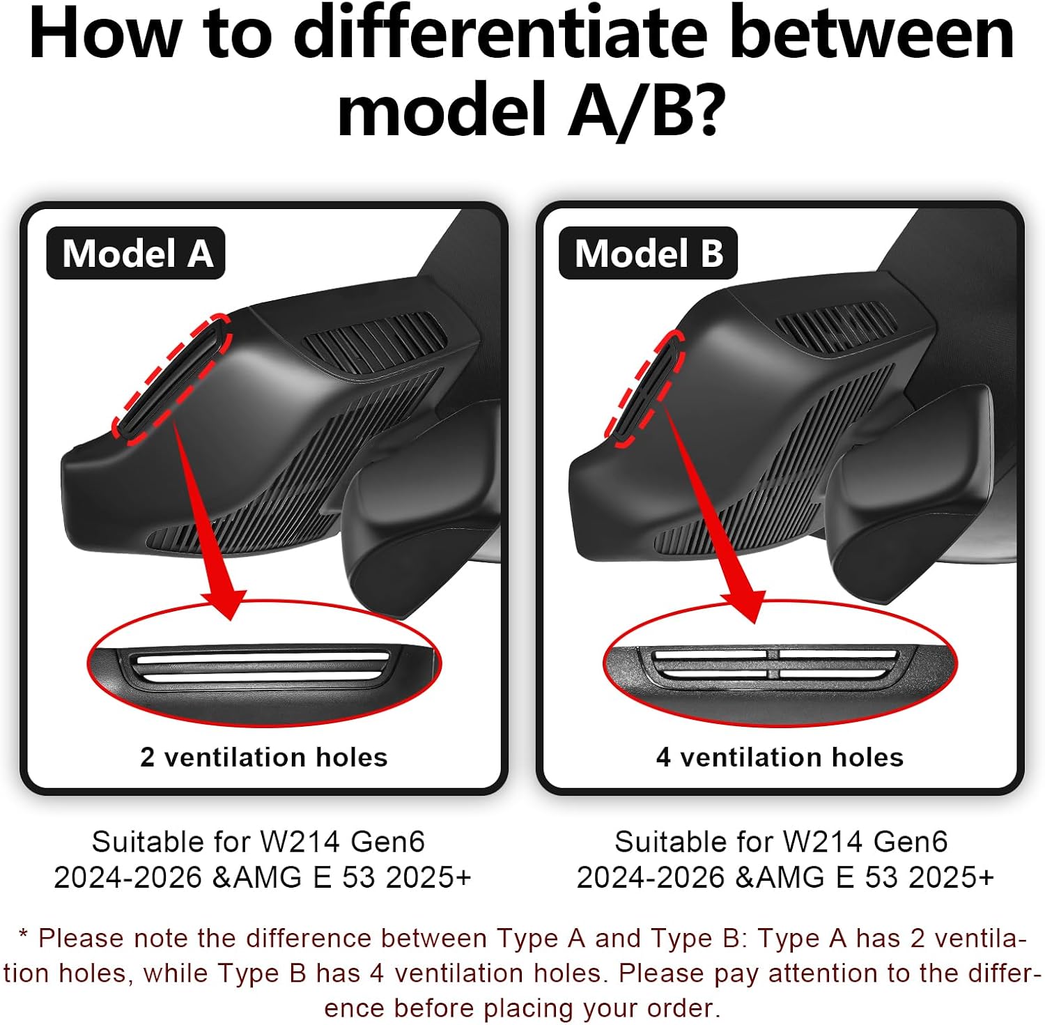 mangoal Front 4K and Rear 1080p Dash Cam for Mercedes-Benz E-Class W214 Gen6 2024-2026 & AMG E 53 2025+(Model B), E350 E450,OEM Look, UHD 2160P, WiFi & APP, Loop Recording, G-Sensor, GPS, 128GB Card