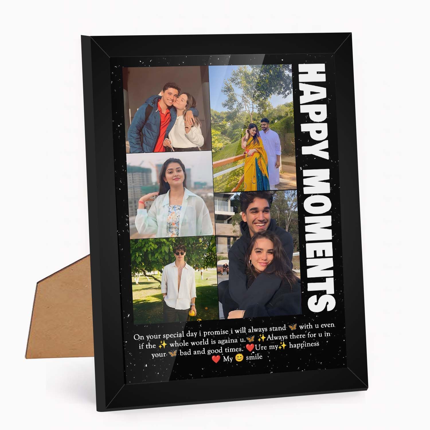 Giftway Happy Moments Mini Frame – Personalised Photo Frame for