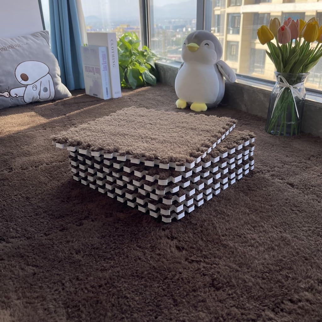 Amazon｜タイルカーペット ラグ ふわふわ 洗える ジョイントマット