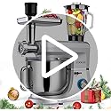 COOKLEE 6-IN-1 Stand Mixer, 8.5 Qt. Multifunctional Electric Kitchen Mixer with 9 Accessories for Most Home Cooks, SM-1507BM (Black)