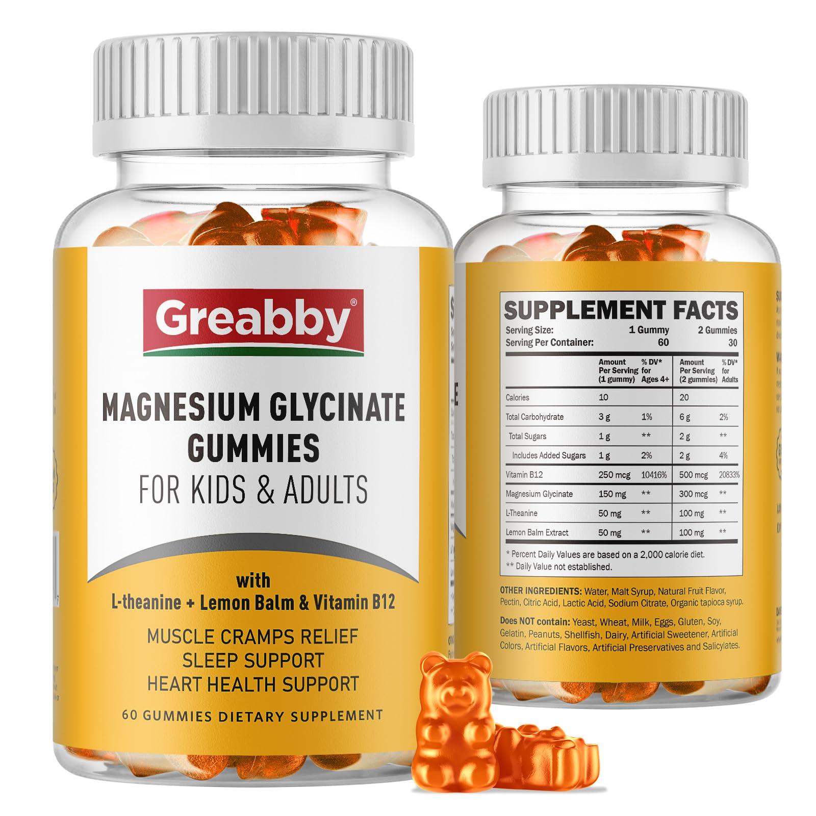 Magnesium Glycinate Gummies for Kids & Adults, 60 Count — Amazon image 8