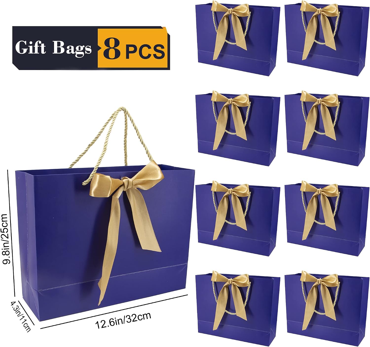 Time to Sparkle 8 PCS Gift Bags Large Size with Handles Bulk - Image 5