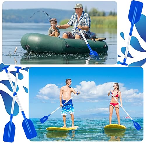 Miniatura 7 de Tradder 2 remos telescópicos plegables para kayak, remo de 21.3 a 41.7 pulgadas, remo de plástico de aluminio, remo de longitud ajustable para