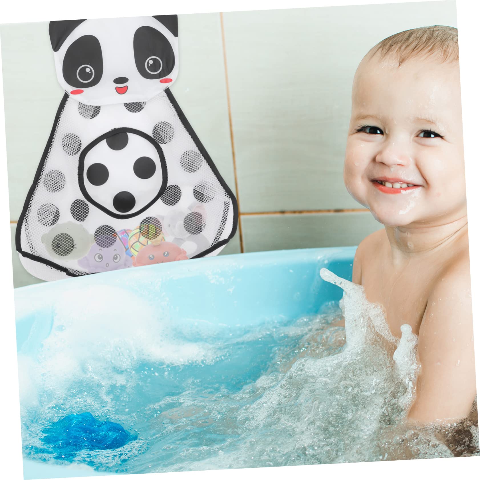 Abaodam 5pièces Pochette De Rangement Pour Jouets De Bain Mesh Organisateur Suspendu Animaux De Rangement Pratique Pour Garçon Fille Pour Salle De Bain Et