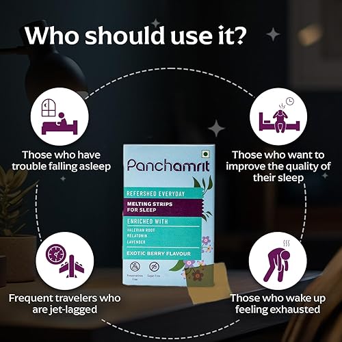 Miniatura 6 de Tiras de melatonina (5 mg) para dormir, 30 (paquete de 3)  Ayuda a mejorar el ciclo del sueño, la calidad del sueño y alivia el jet lag  con hierbas