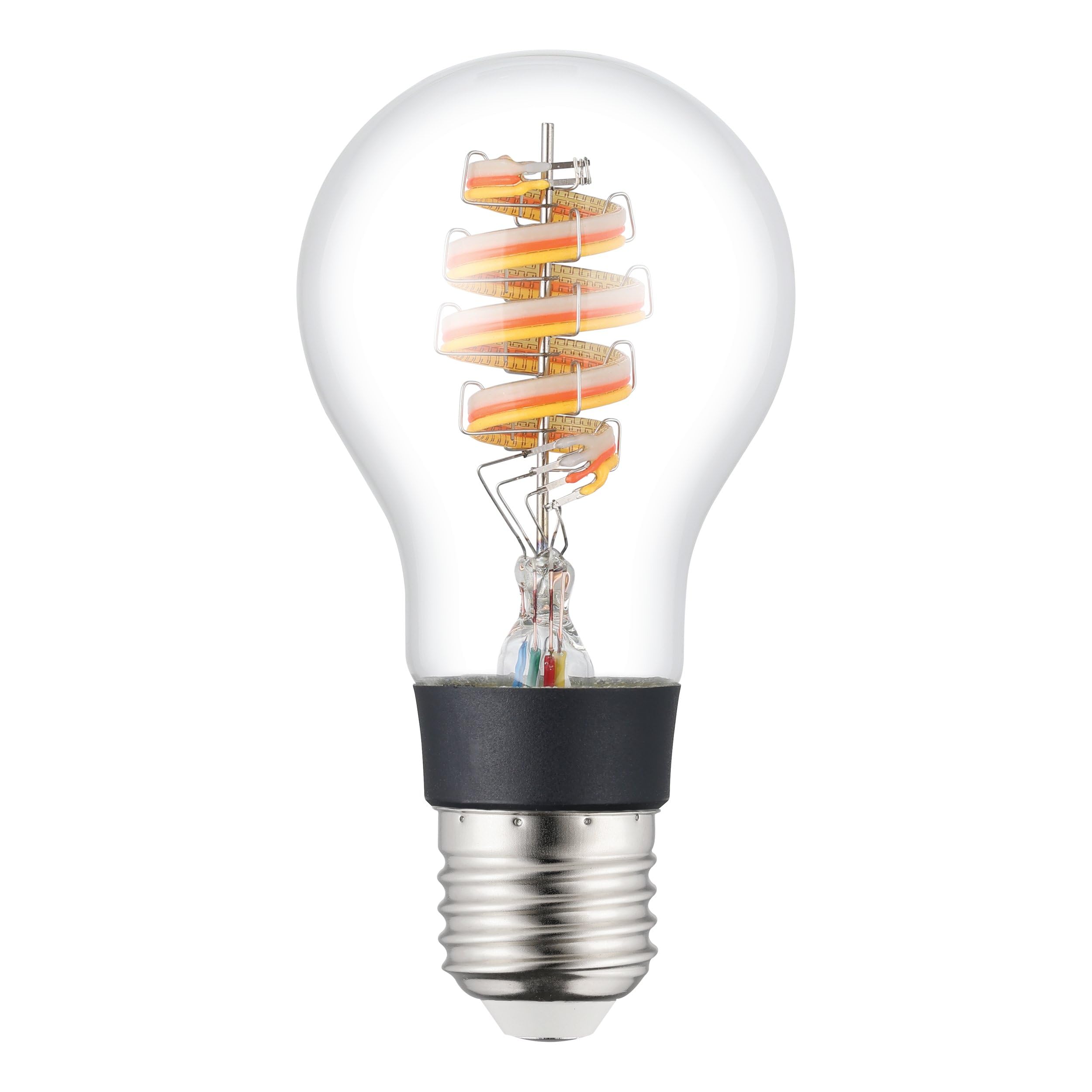 Eglo Transparent Connect.z Smart-Home Led Light Bulb E27, A60, Zigbee, App And Alexa Voice Control, Dimmable, Warm White, 4.9 Watt, Vintage Lightbulb Spiral Shape