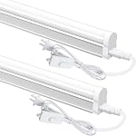 JESLED LED Shop Light 4FT, 20W, 2200LM, 6500K Super Bright White, T5 LED Tube Lights for Garage, Workshop, Warehouse, 4 Foot Linkable Ceiling Lights, ETL Listed, 6 Pack