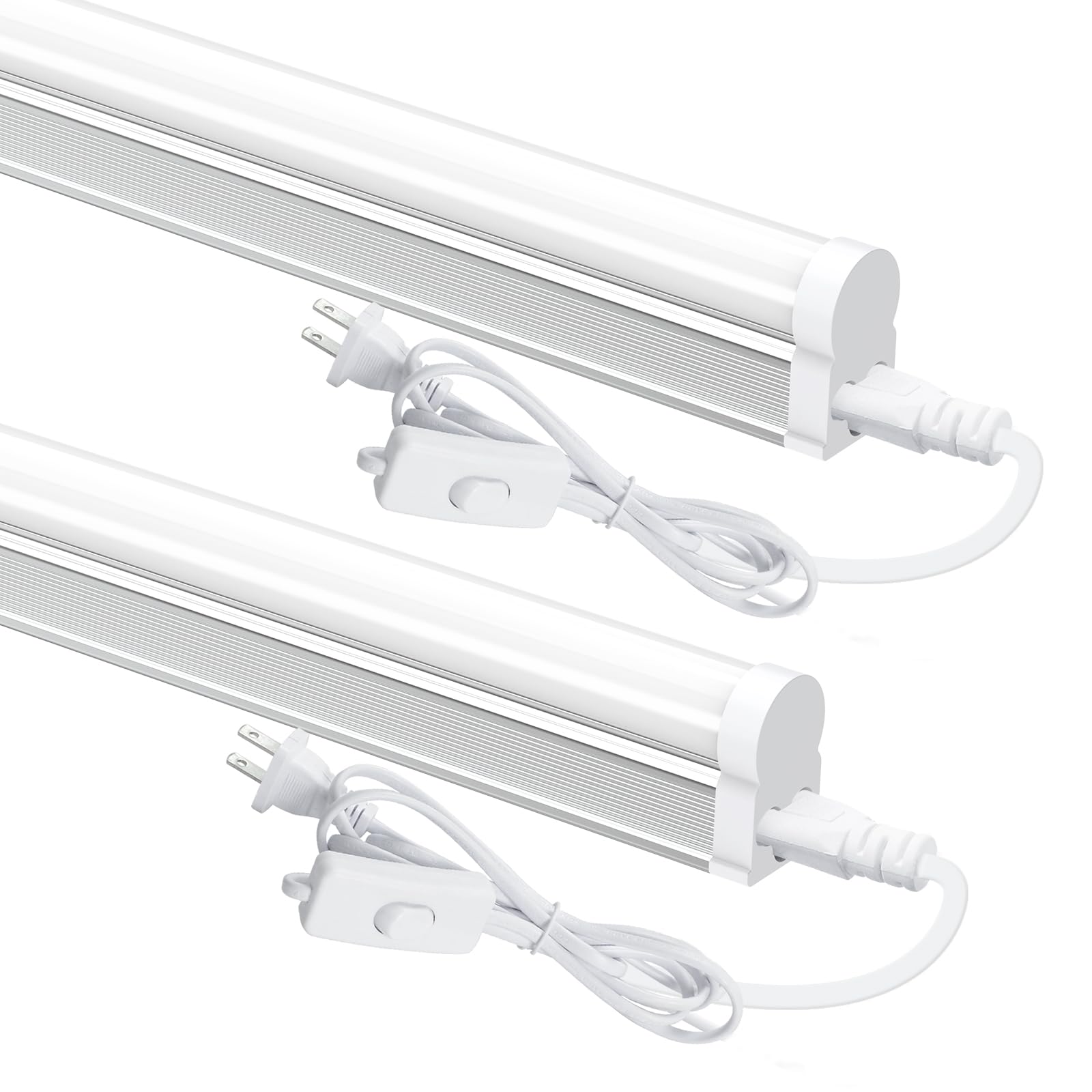 JESLED LED Shop Light 4FT, 20W, 2200LM, T5 Linkable Ceiling Light, 6500K Super Bright White, 4 Foot LED Tube Lights for Garage, Workshop, Warehouse, ETL Listed, 2 Pack