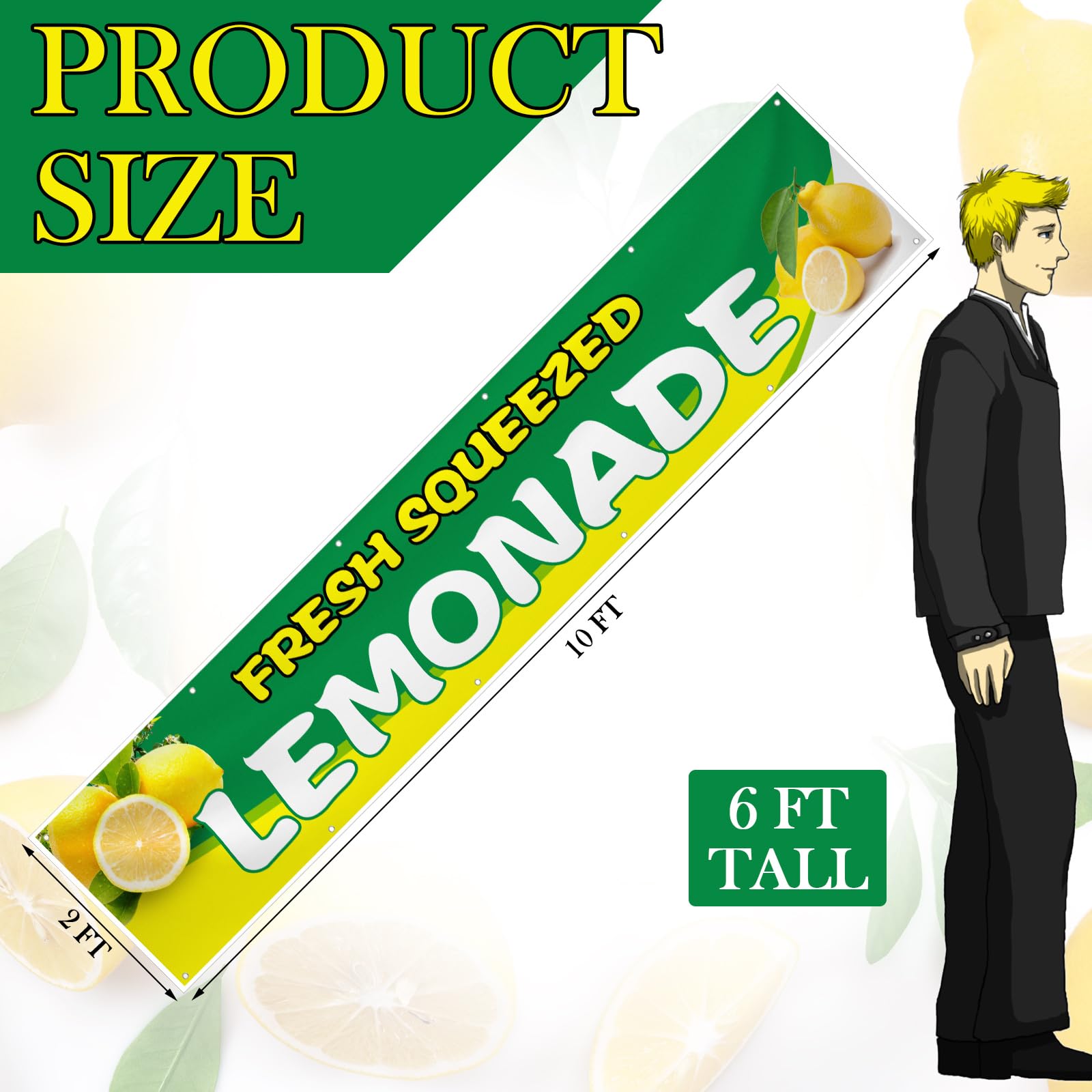 Amazon.com: HunnmingRe 2 x 10 ft Lemonade Sign Vinyl Banner Fresh