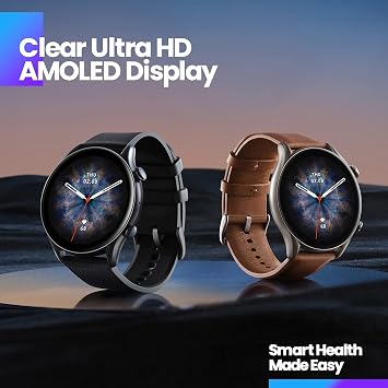 Amazfit Smartwatch GTR 3 Pro 46 mm Fitness Watch with GPS Monitoring Heart Rate Sleep Stress SpO2 Over 150 Sports Modes Bluetooth Calls Music Control Alexa