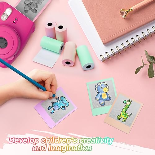 Miniatura 5 de 9 rollos de papel de repuesto para cámara instantánea para niños, papel térmico para impresora fotográfica, papel de repuesto de cámara instantánea