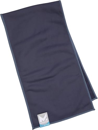 MISSION Toalla de enfriamiento y secado de doble acción, PeacoatBering Sea, se enfría hasta 6 horas, absorbe la humedad y el sudor, protección solar