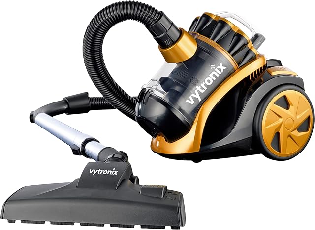 VYTRONIX VTBC01 Bagless Cylinder Vacuum Cleaner, 800w High Power Motor, Compact and Lightweight, Cyclonic Vacuum and Carpet Cleaner with 4 stage HEPA Filter for removing Dust, Dirt and Allergens