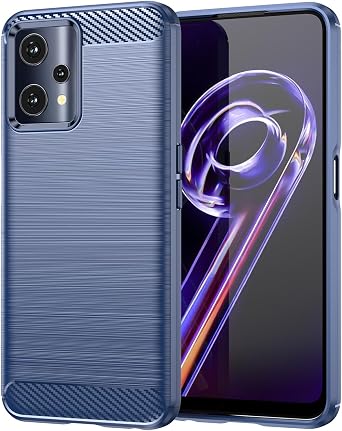 Case for OnePlus Nord CE 2 Lite 5G,TPU Carbon Fiber Soft Silicone Bumpers Protective Cover Anti-Scratch Shockproof Heavy Duty Phone Case for OnePlus Nord CE 2 Lite 5G Lasi Blue