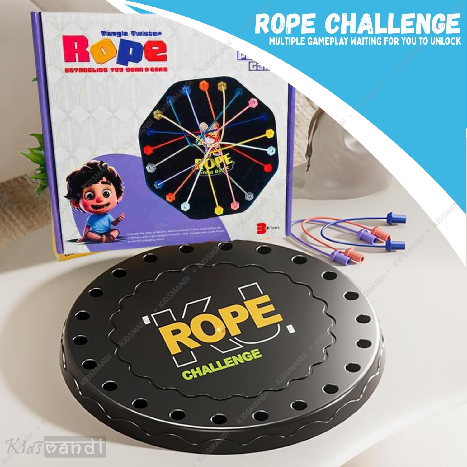 Kids Mandi Rope Twister Puzzle Toy | Fun Untangling Game for Toddlers | Develops Fine Motor Skills & Cognitive Learning | Interactive Educational Gift 3