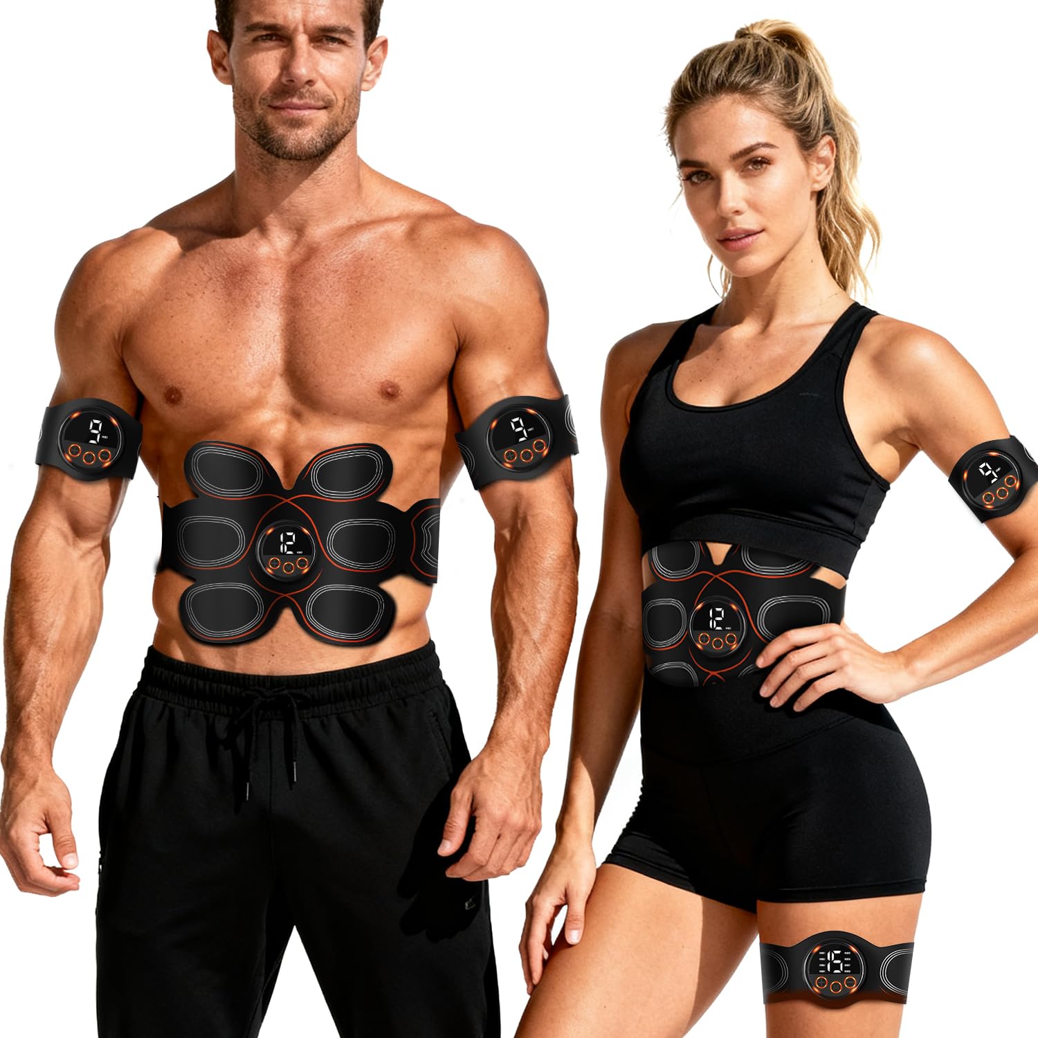 BLASET ABS Muscle Stimulator, Ab Toning Trainer Fitness Belt, Workout Equipment for Abdomen, Arms and Thighs