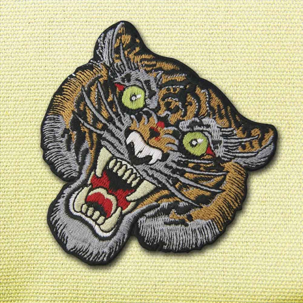 Extra Large Embroidered Applique Patch, Regal Tiger In Baroque - Foto 7