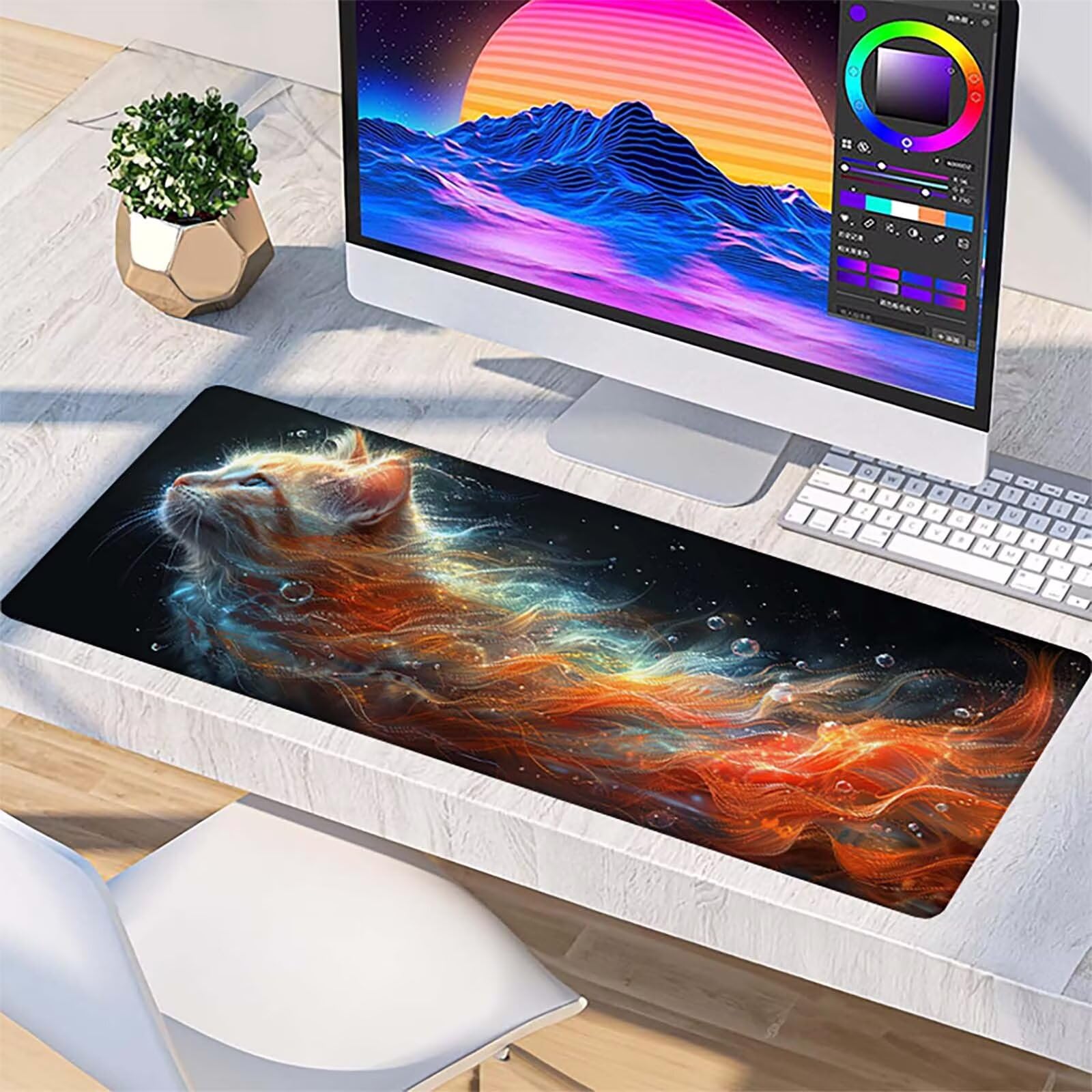 Podkładka pod mysz XXL 1600x800x3mm, zielona podkładka pod mysz do gier z antypoślizgową gumową powierzchnią, poprawia precyzję i szybkość, komputer dla gracza i akcesoria biurowe, prezent dla