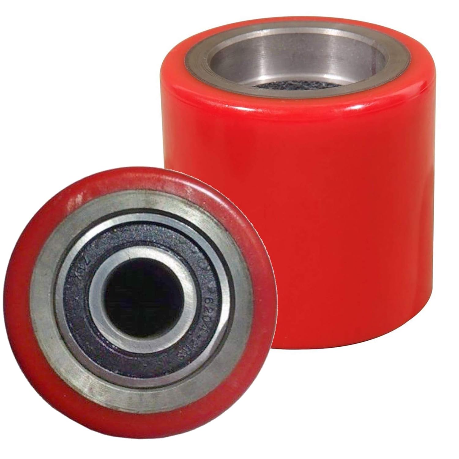 A Pair of Pallet Jack Replacement Load Wheels Pallet Truck Front Wheels 3" x 3.75" Pair with 20mm ID Bearings
