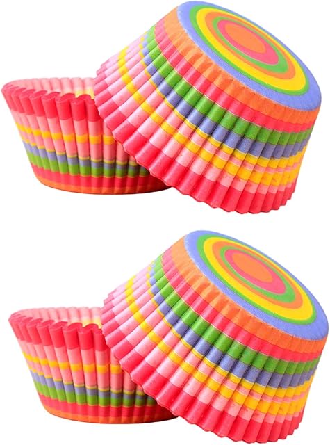 100pcs Colorful Cupcake Cases Paper Baking Cups, Muffin Cases for Baking - Muffin & Cupcake Liners Wrappers Cases,Cupcake Decorations Supplies for Holiday,Boys Girls Birthday,Wedding,Hen Party