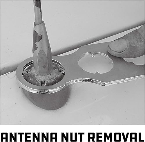 Miniatura 4 de Powerbuilt Llave de antena universal elimina las tuercas y mástiles del bisel de la antena en la mayoría de los vehículos nacionales e importadores,