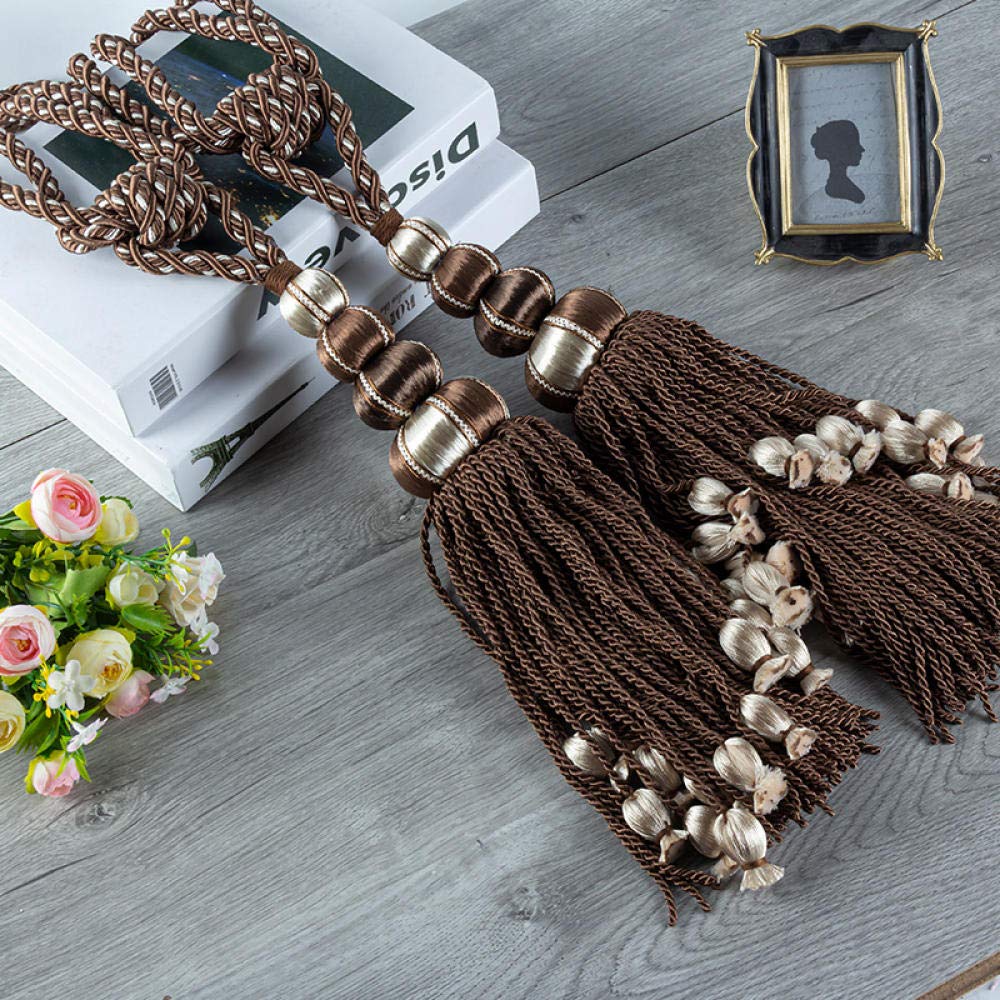 Embrasses de Rideaux, Corde de Tissage décorative, embrasses de Rideaux à Pampilles, Une Paire d'accessoires de Ceinture de Rangement créatifs de Style européen Haut de Gamme à Suspendre