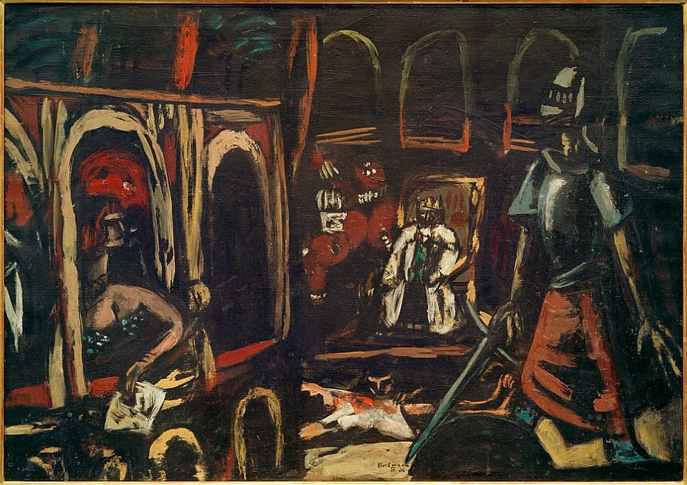 Toile peinture murale Max Beckmann art abstrait salon 60x90cm