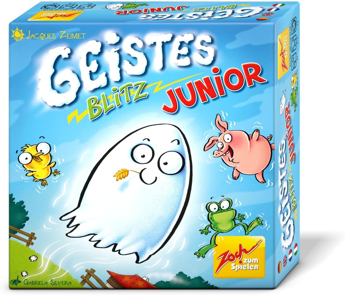 Zoch Geistesblitz Junior - Reaktionsspiel f r Kinder mit Farb-Figuren schnelles Kombinieren mit Geist Frosch Ferkel und K ken Farbspiel f r 2 6 Kinder ab 4 Jahren