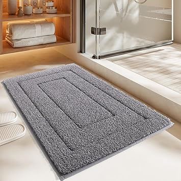 Tapis de Bain Antiderapant, Extra Epais, Moelleux en Microfibre, Absorbant leau, Lavable en Machine,Pour Salle de BainsB,50x80cm19.7x31.5inch