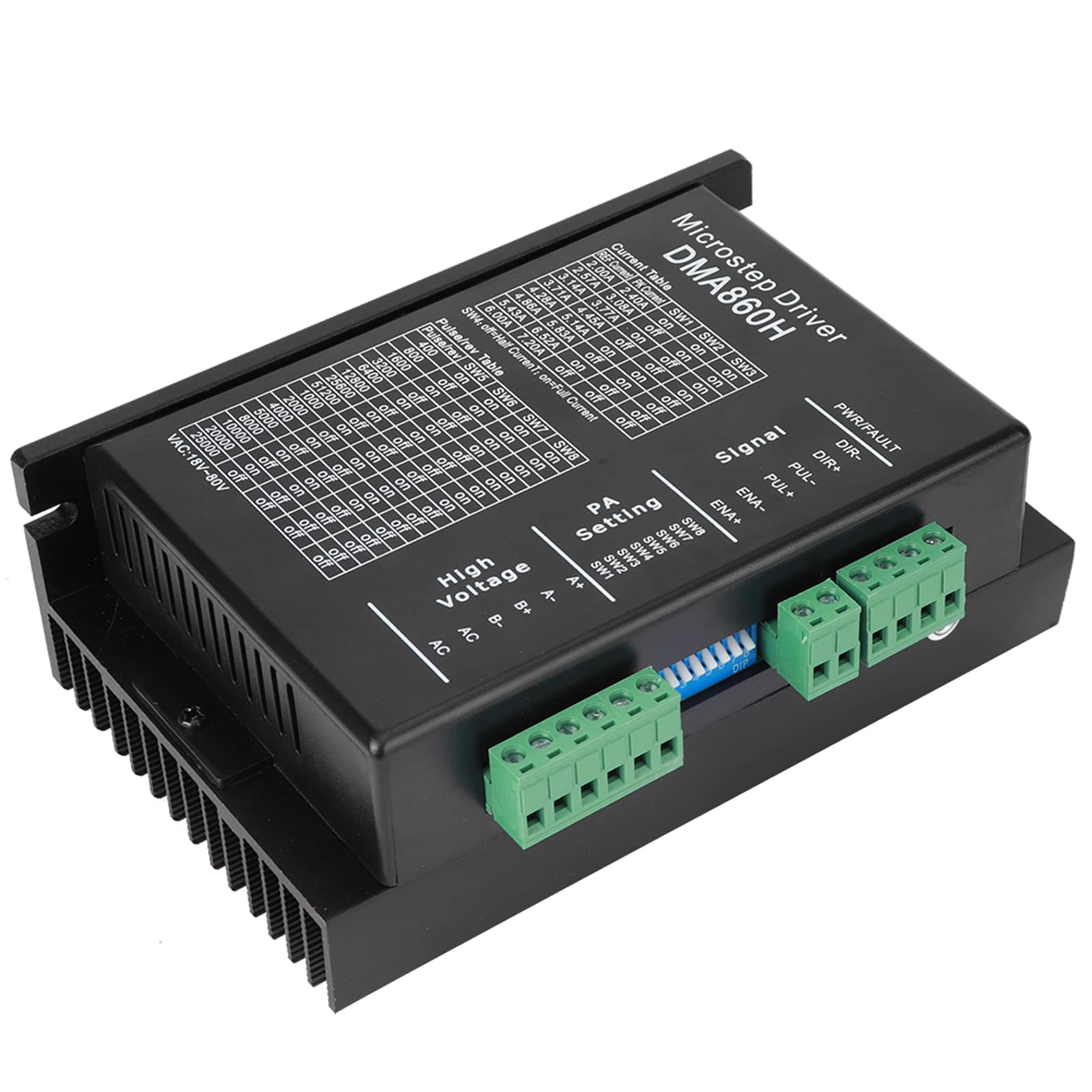 Sterownik Silnika Krokowego, Sterownik Cnc Dma860H 2,4‑7,2A 18‑80Vac, Sterownik Krokowy Dma860H 32-Bitowy Ultra-Niski Poziom Szumów Dla Średnich I Dużych Urządzeń Automatyki