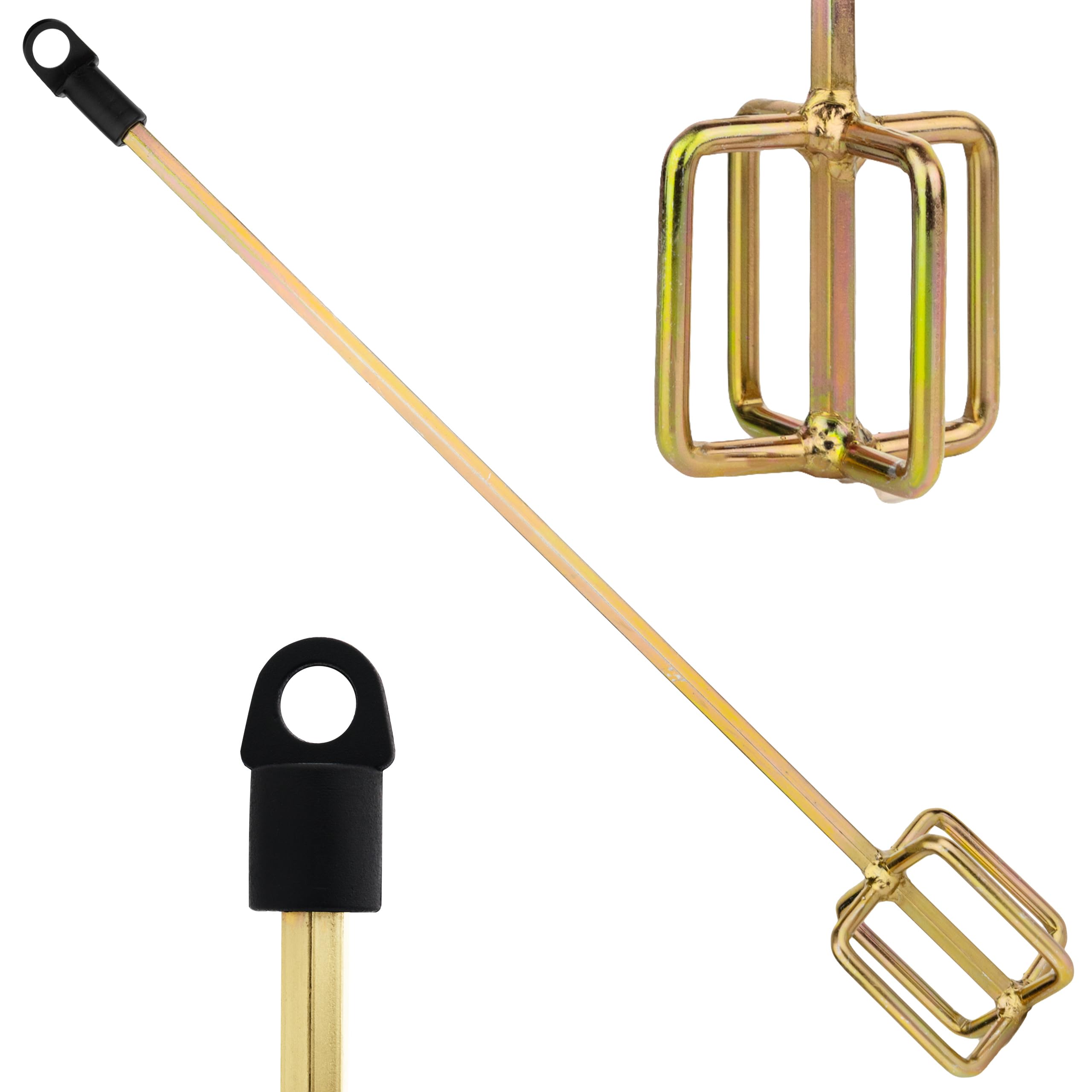 AYZOTEK Paint Mixer for Drill, 1-5 Gallon Bucket, Paint Stirrer for Drill, Zinc Plated, Rust-Free & Easy to Clean, Fits All Standard Drills - For Mixing Paint, Resin, Epoxy & Concrete (Small Head)