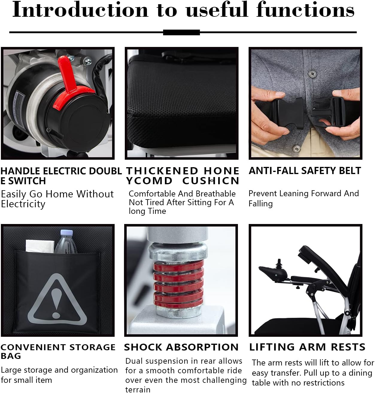 2021 Folding Electric Powered Wheelchair Lightweight Portable Smart Chair Personal Mobility Scooter Wheelchair - Weighs only 58 lbs with Battery - Supports 400 lb (Silver) : Everything Else