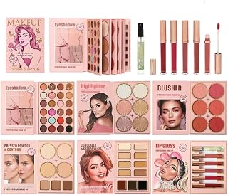 Sminkbok Med Makeup Palett 6 Lager Med Långvarig Och Hög Pigmentering | Blush Contour och Concealer Makeup-kombination För Kvinnor Tjejer Resor Vardagsliv Dejting Bröllop Bal Fest