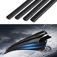 HEVLE 4PCS 26" Universal Wiper Blade Refills - Adjustable Rubber Strips for Front & Rear Windshields, All-Weather Durable Car Wiper Replacement