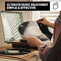 Vista 7 de OPULA Kit completo de limpieza de discos de vinilo 7 en 1, solución limpiadora de discos de vinilo, cepillo de terciopelo, cepillo de microfibra