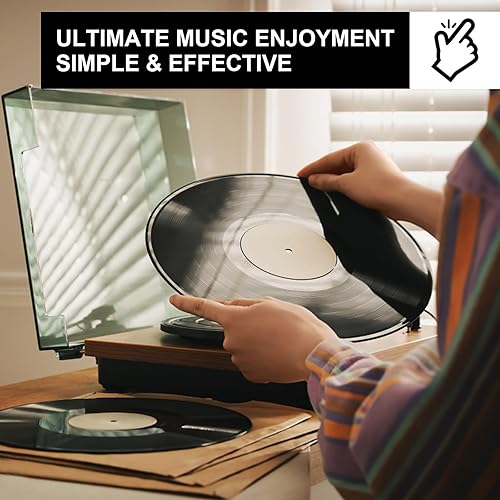 Miniatura 7 de OPULA Kit completo de limpieza de discos de vinilo 7 en 1, solución limpiadora de discos de vinilo, cepillo de terciopelo, cepillo de microfibra