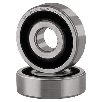 XIKE 6201-2RS Deep Groove Ball Bearing, 12x32x10mm, 2 Pack