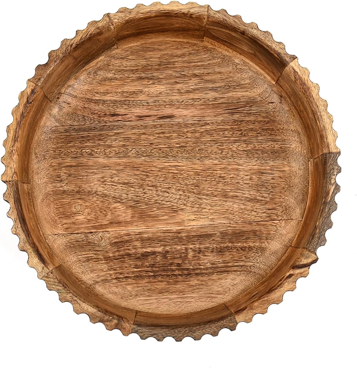 Handcrafted Mango Wood Serving Bowl – Black Finish, Ideal for Salads, Fruits, Vegetables & Kitchen Décor (10" X 10" X 3'')