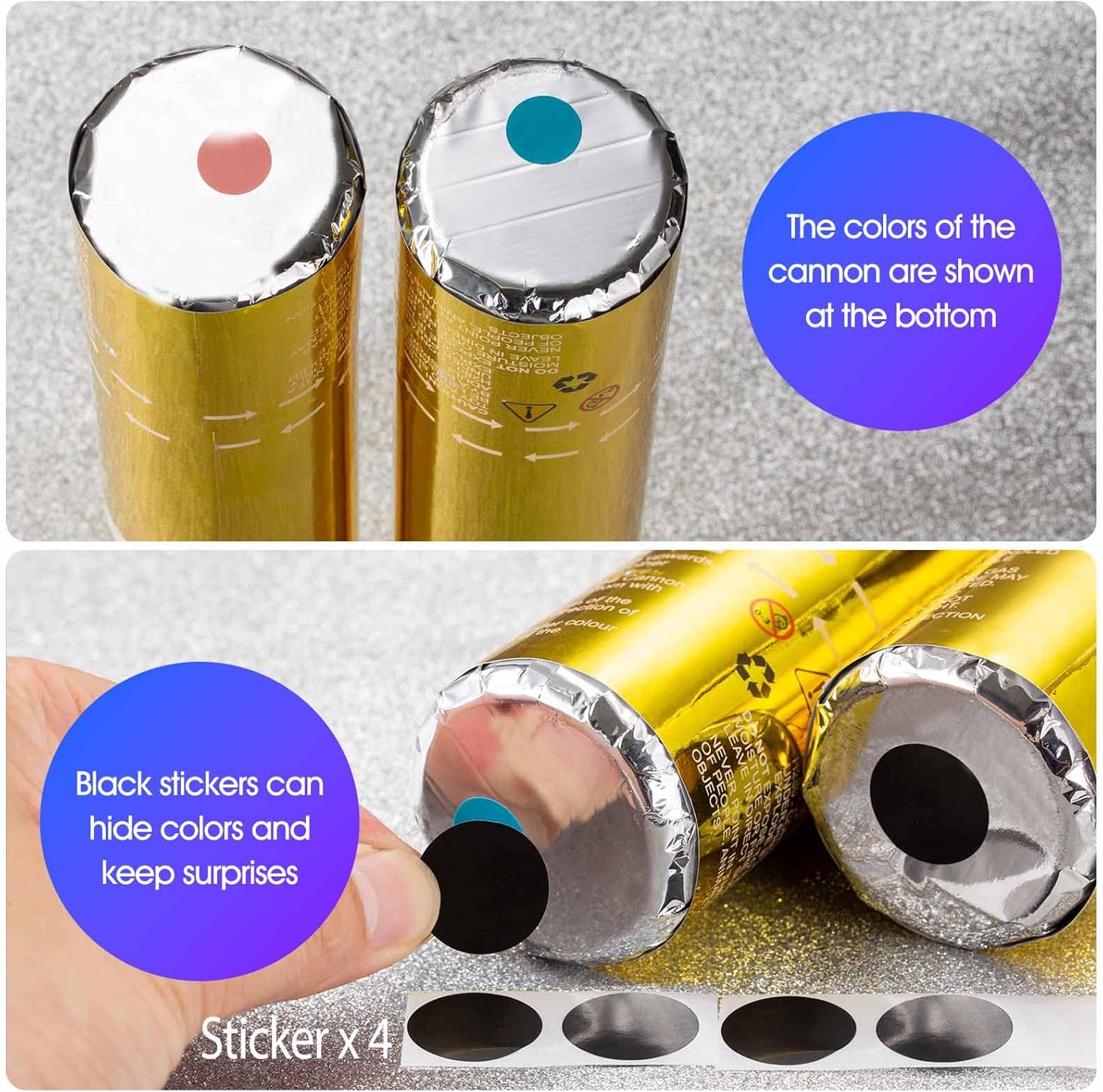 Buy Tamsan Premium Gender Reveal Confetti Powder Cannon - Set of 4 ...