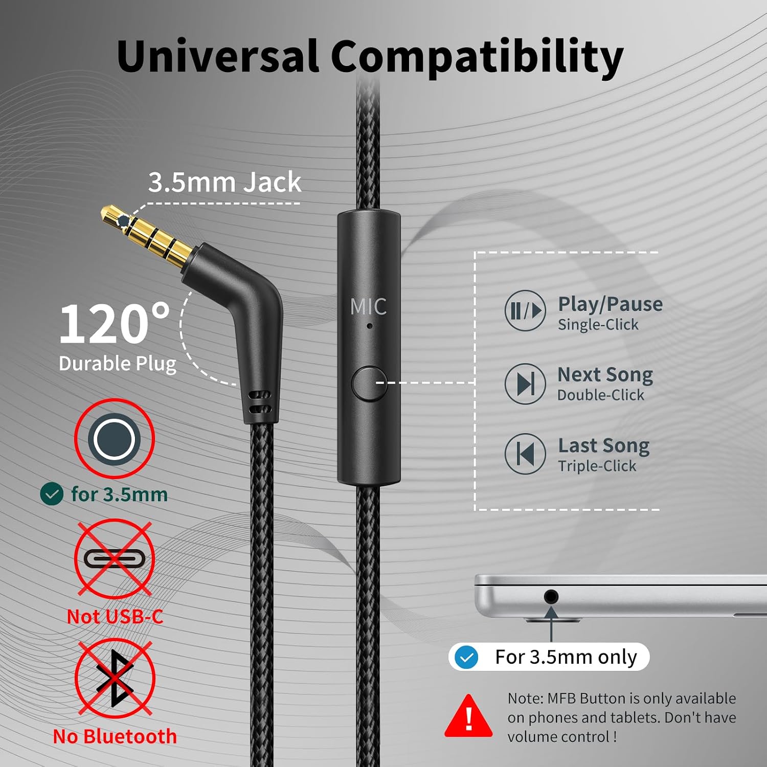 Wired Headphones with Microphone for School, 3.5mm Headphones, Black Red | Wired Over Ear Foldable Plug in Headphones, 4.9ft Tangle-Free Nylon Cord for School, Tablet, Laptop, MP3/4, Airplane Travel thumbnail