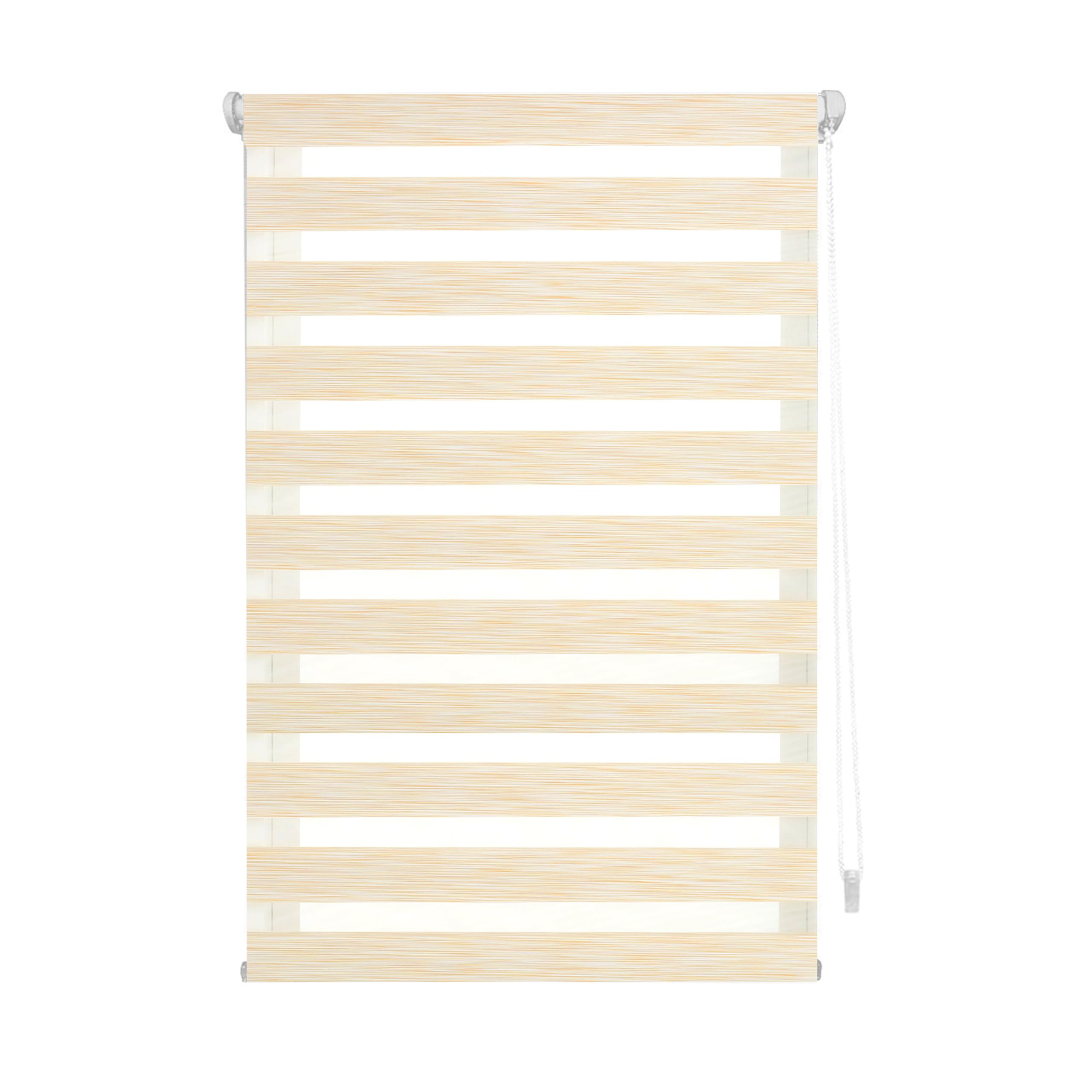 Blindecor Indus Luxury ohne Werkzeug | Leinenrollo 72 x 180 cm für Nacht und Tag ohne Bohren | Stoffgröße 69 x 175 cm | Rollo mit Klappfenster