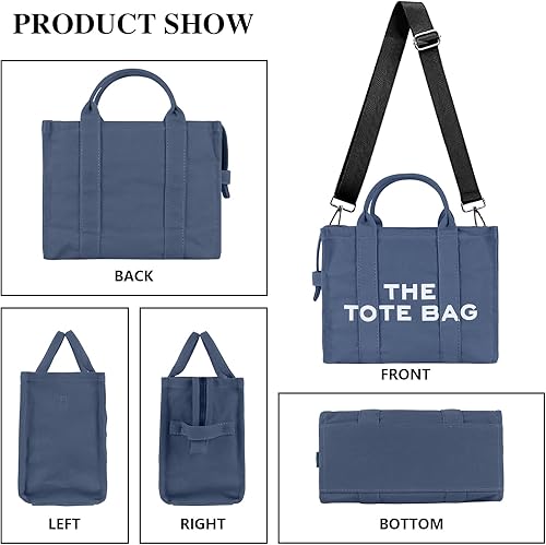 Miniatura 5 de The Tote Bags for Women,CanvasLeather Tote bag with Zipper,Shoulder,Crossbody,Handbag for Travel, School, Work