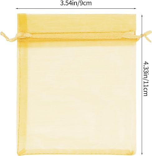 Miniatura 2 de 100 bolsas de organza de satén con cordón, bolsa de organza para el día de la madre, día de San Valentín, Halloween, bolsas de dulces, boda, fiesta,